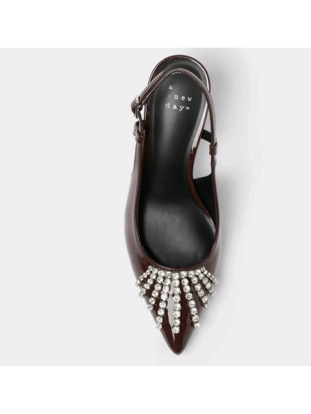 Women’s Serafina Heels with Memory Foam Insole - A New Day Dark size 8.5